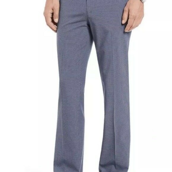 NWT POLO RALPH LAUREN MEN/'S COMFORT FLEX PLEATED DRESS PANT BLUE CHECKS